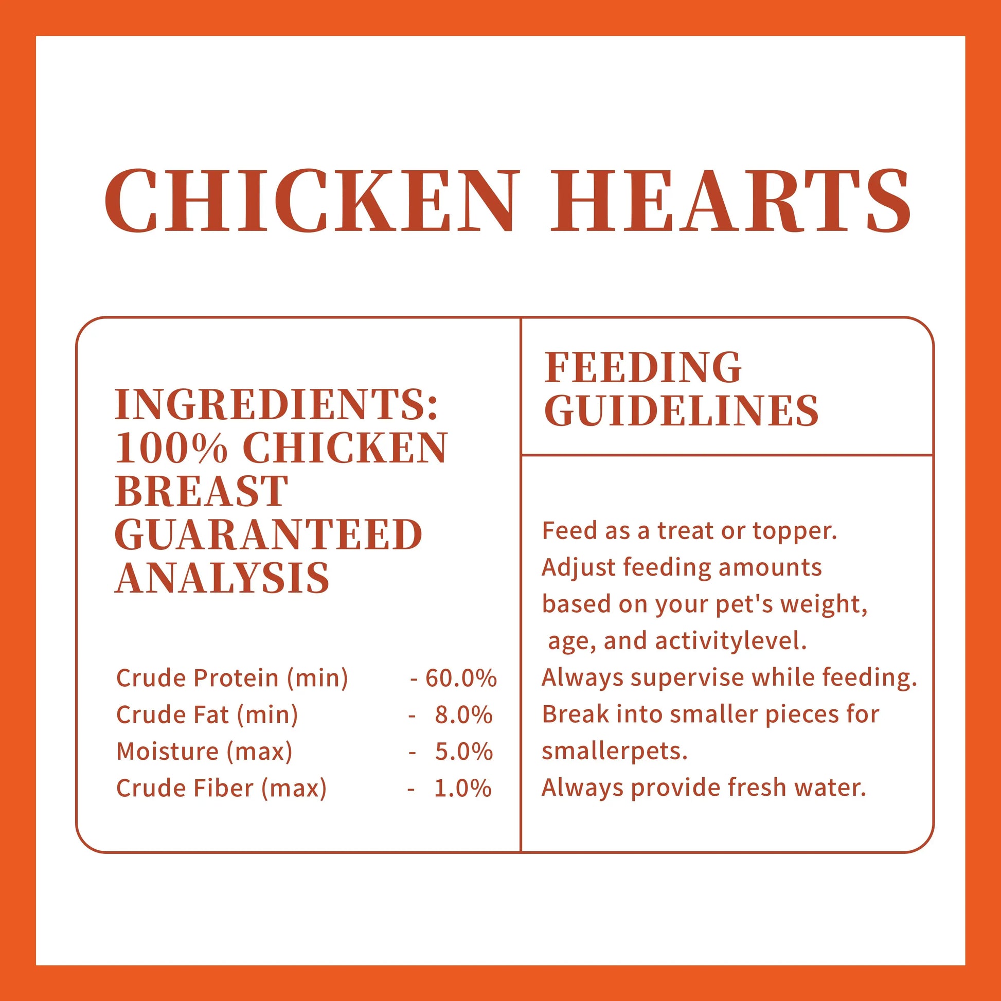 Peach Pet Freeze Dried Real Chicken Hearts Dog & Cat Treats, 3.5Oz Rich High-Protein Pet Snacks, Buy 2 Get Free Chicken Dice, Spend $30+ Limited Offer