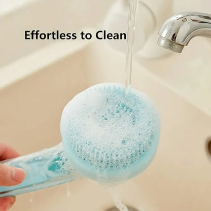 2026 New 2 in 1 Pet Bath & Grooming Brush with Built-In Soap Dispenser for Easy Cleaning, Size 8In × 3In × 4In, Gentle Massage Brush Suitable for Long and Short Haired Dogs and Cats, Ideal for Bathing and Daily Care.